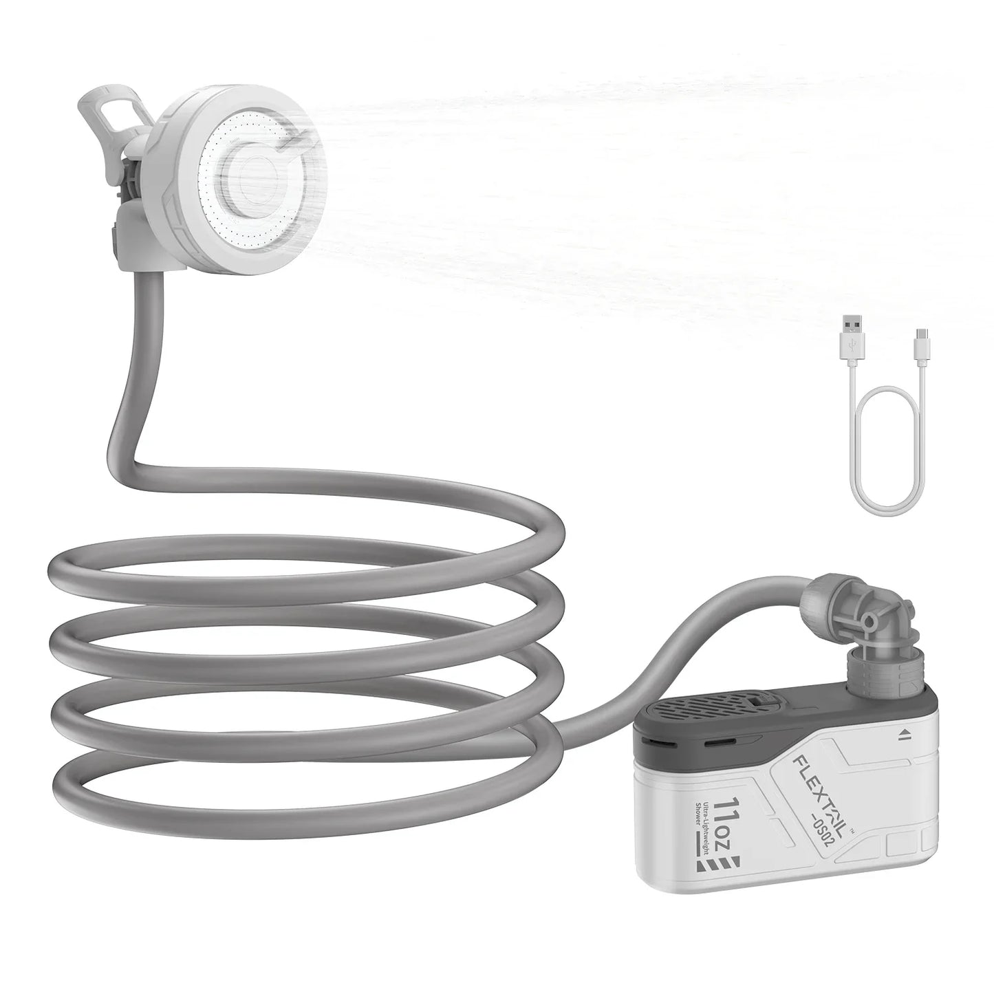 FLEXTAIL Portable Outdoor Camping Shower - Electric Shower Pump, IPX7 Waterproof for Outdoor, Car Washing, Dishwashing, and Pet Use