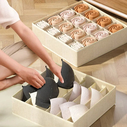 Underwear & Clothing Organizer Storage Box – Sports Bra, Socks & Panties Drawer Divider for Wardrobe & Cabinet Organization