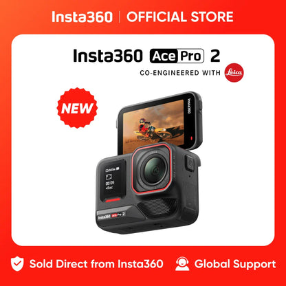 Insta360 Ace Pro 2 – 8K Waterproof Action Camera Co-Engineered with Leica, 1/1.3" Sensor, Dual AI Chip, Superior Low Light Performance
