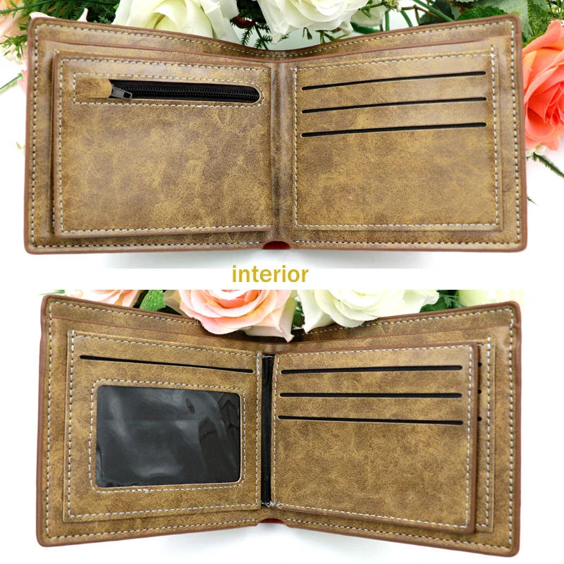 Anime Scout Regiment Khaki Men's Wallet – Folding Purse with Stylish Design