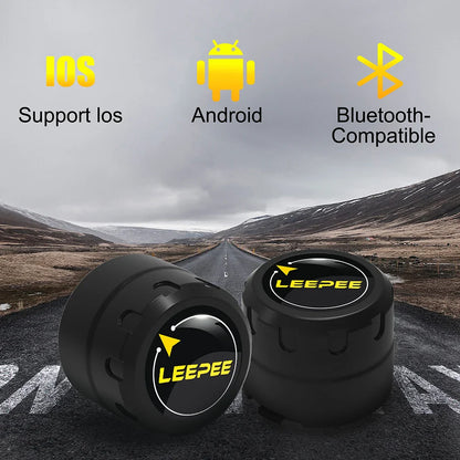 Bluetooth Motorcycle TPMS with 2 Sensors – Tire Pressure Monitoring System for Pit Bike, Tyre Tester Diagnostic Kit Moto Accessories