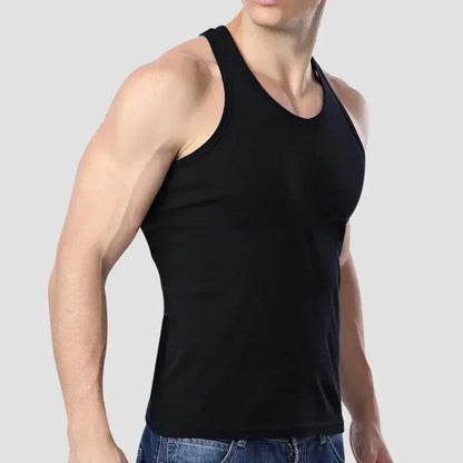 Men’s Summer Lightweight Cotton Vest 2025 – Breathable Quick Dry Sports & Casual Tight Fit Tank Top for Outdoor & Home Wear