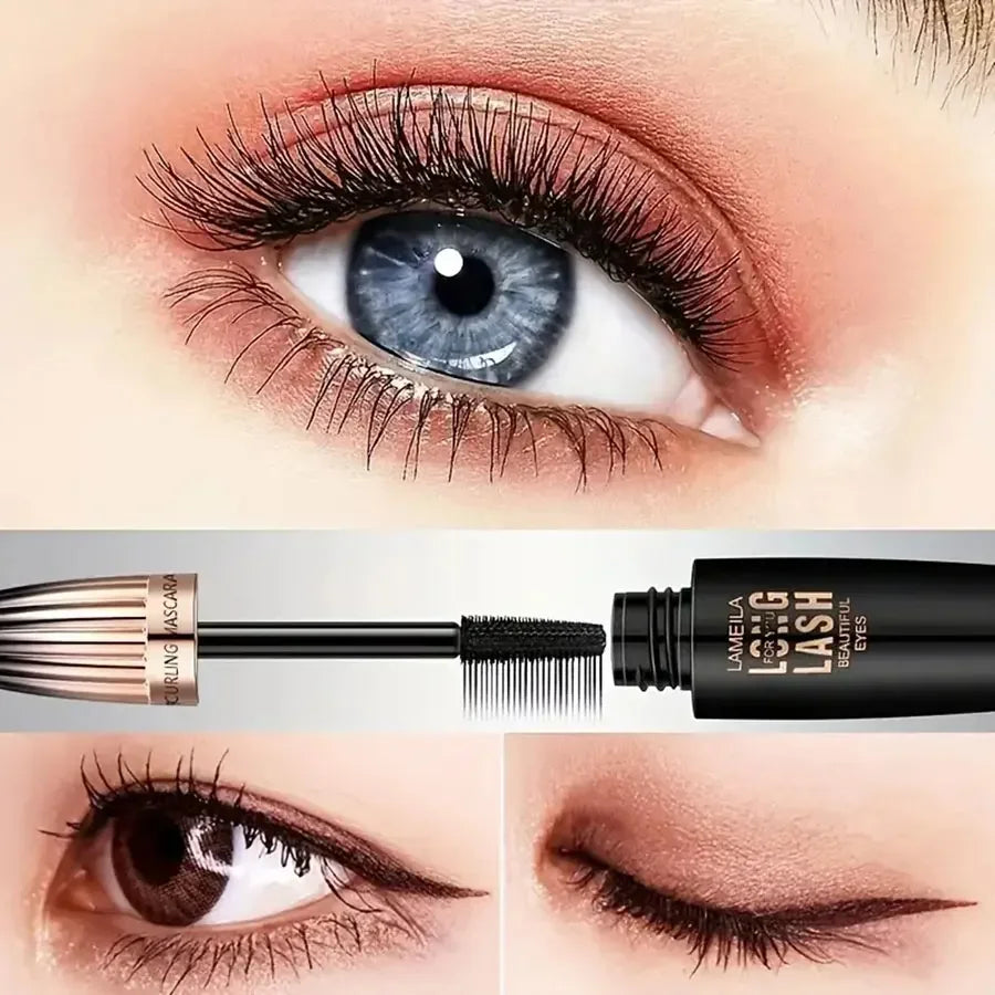 Waterproof 4D Mascara – Thick, Long, Smudge-Proof, Plumping & Curling Eye Makeup