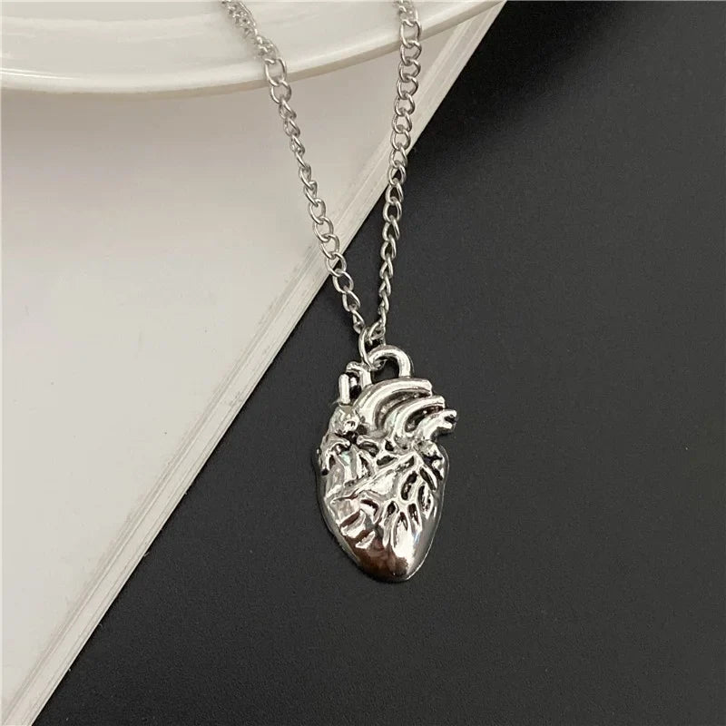 Punk Gothic Big Cross Pendant Necklace – Irregular Clavicle Chain Aesthetic Jewelry for Women & Men