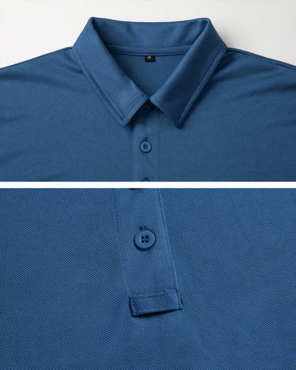 Men’s Lightweight Long Sleeve Polo Shirt — Performance Tactical Outdoor Hiking & Golf Shirt