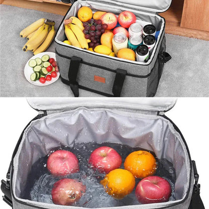 35L Large Insulated Cooler Bag – Portable Lunch Box Tote for Men and Women, Picnic, Camping, BBQ, and Outdoor Activities