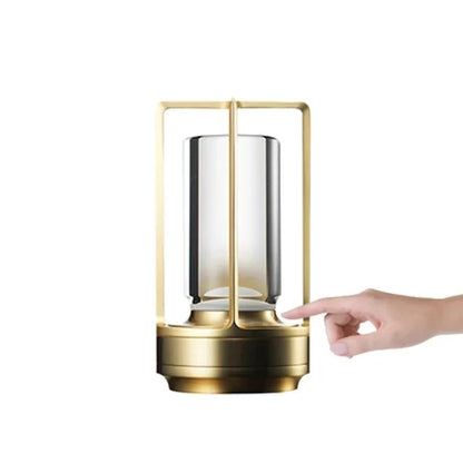 Wireless LED Touch Sensor Table Lamp - Rechargeable Desktop Night Light for Bedroom, Hotel, Bar & Restaurant Decor
