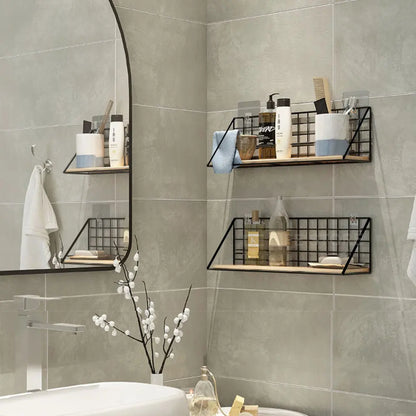 Wooden Hanging Spice Rack – Wall-Mounted Kitchen Organizer for Jars, Seasoning & Accessories