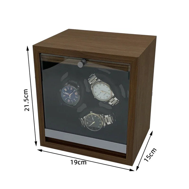 FRUCASE Watch Winder – Automatic 3-Watch Rotating Storage Case with 2 Modes & Memory Cotton