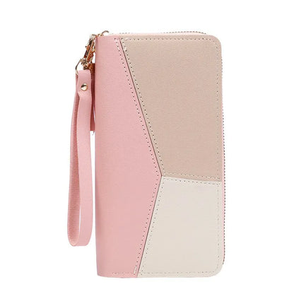 Women's Fashion Zipper Wallet: Long PU Leather Handbag with Coin Purse, Card Holder - Stylish Billfold Wallet