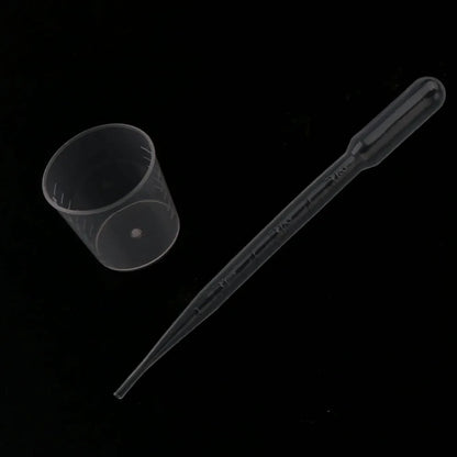 20/100PCS Transparent Plastic Measuring Cups – Disposable Liquid Containers for Epoxy Resin, Silicone Mold, DIY Jewelry Making