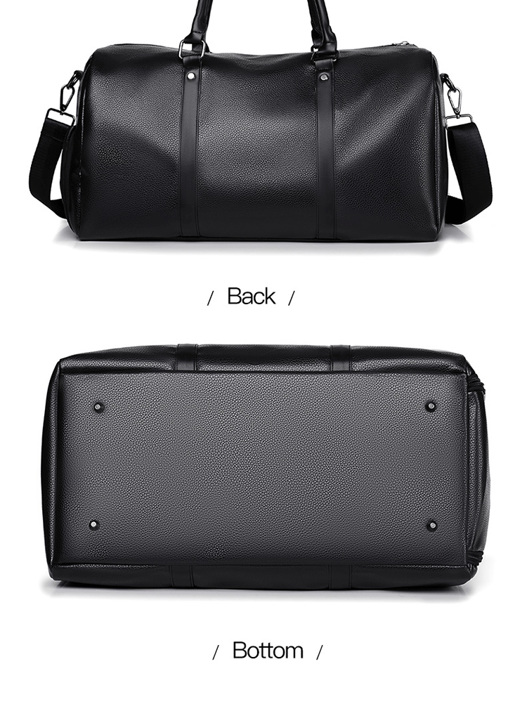 Retro Short Trip Bag – Large Capacity PU Waterproof Sports & Fitness Motorcycle Leisure Bag