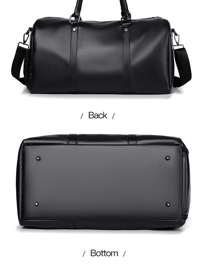 Retro Short Trip Bag – Large Capacity PU Waterproof Sports & Fitness Motorcycle Leisure Bag