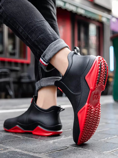 New Waterproof Rain Shoes for Women & Men – Ankle Rain Boots, Anti-Slip, Wear-Resistant, Plush for Summer & Winter