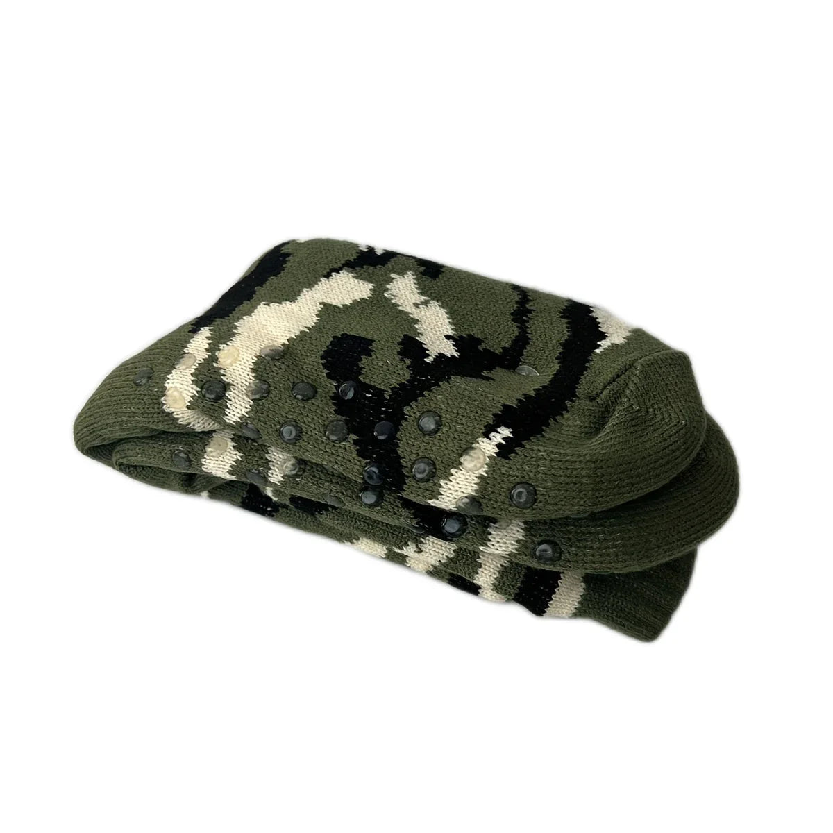 Men’s Winter Thermal Socks – Warm Leopard Print Short Plush Velvet Non-Slip Fuzzy Floor Socks, Camouflage Gift 2023