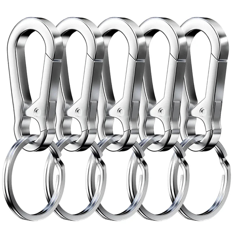 1/5PCS Metal Gourd Buckle Keychain – Strong Carabiner Climbing Hook for Car Keys & Vintage Accessories