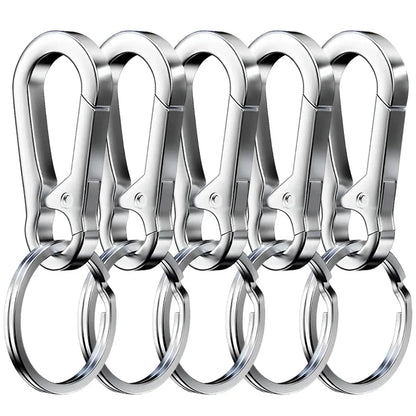 1/5PCS Metal Gourd Buckle Keychain – Strong Carabiner Climbing Hook for Car Keys & Vintage Accessories