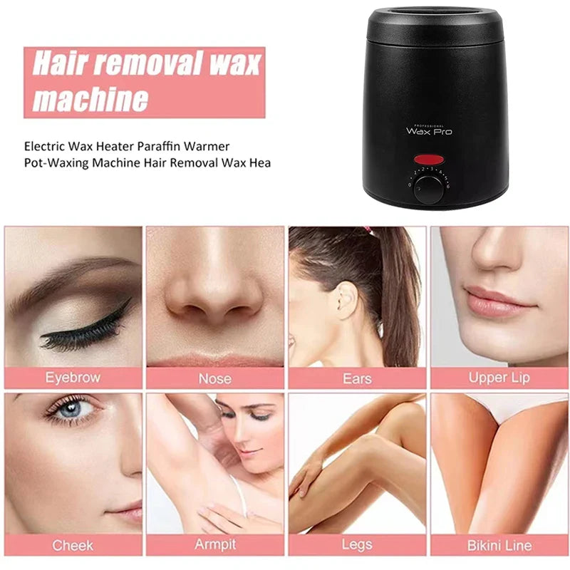 Premium Electric Wax Heater: Fast Hair Removal Waxing Machine with Paraffin Pot Warmer - Effortless Wax-Melt Epilator for Quick Results