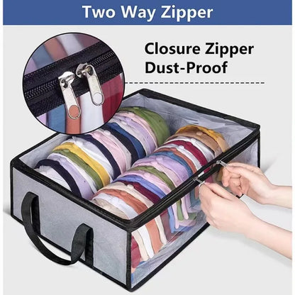 Collapsible Baseball Cap Storage Box - Large Capacity Multifunctional Hat Bag, Holds 40 Hats, Ideal for Dormitory and Bedroom