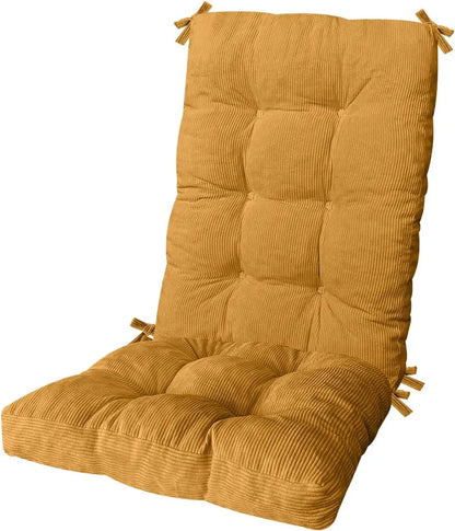 Custom Tufted Rocking Chair Cushion – Non-Slip Corduroy Seat Pad with Ties, Comfortable Indoor Rocking Chair Cushion Set