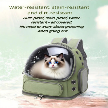 2025 Transparent Pet Carrier Backpack – Breathable Outdoor Travel Bag for Cats & Small Dogs