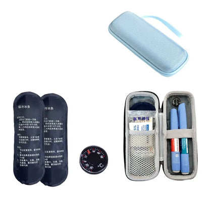 Waterproof Insulin Cooling Bag — Portable EVA Thermal Insulated Cooler with Gel Pen Compartment for Diabetics