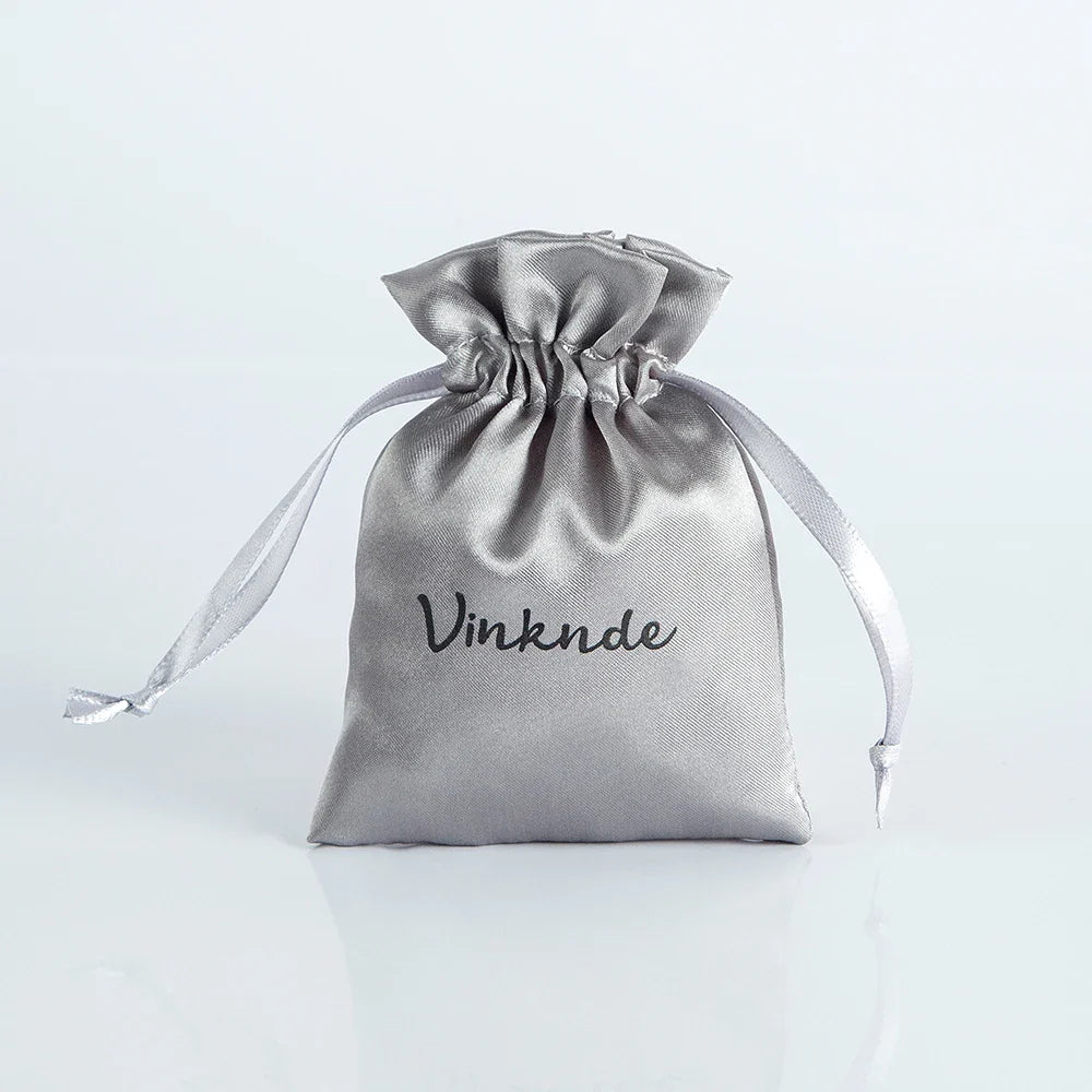 100PCS Silk Satin Jewelry Gift Bags – Drawstring Pouches for Necklace, Bracelet & Earrings, Wedding Party Favor & Christmas Gift Packaging, Custom Logo Ready