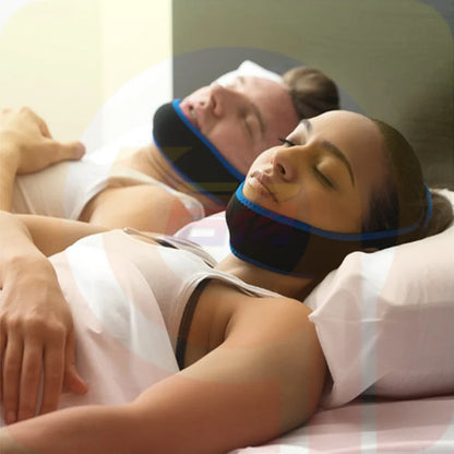 Adjustable Anti-Snore Band - Stop Snoring Chin Apnea Jaw Sleep Close Mouth Belt - New Sleep Care Tool