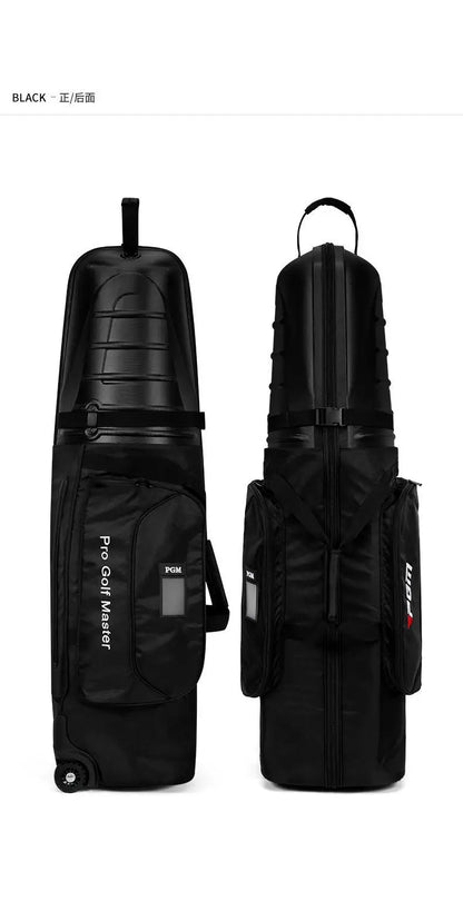 PGM Golf Aviation Bag – Hard Shell Anti-Collision Travel Bag with Roller Skating Belt, Men & Women, HKB014