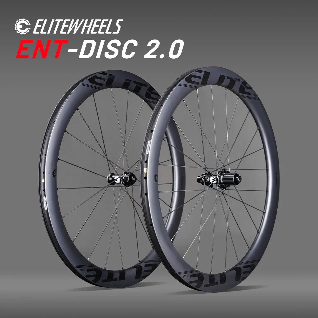 ELITEWHEELS Carbon Wheels ENT 2.0 – 700c Disc Brake Rim, Center Lock Road Bike Wheelset, UCI Quality Racing Wheels