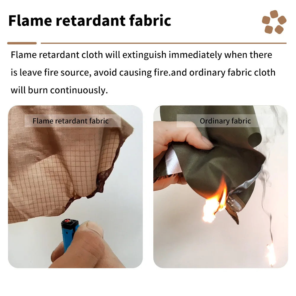 Fireproof Hot Tent for 2 People – Waterproof Extend Dome with Stove Jack & Snow Skirt, 4-Season Camping, Hiking, Hunting Winter Shelter