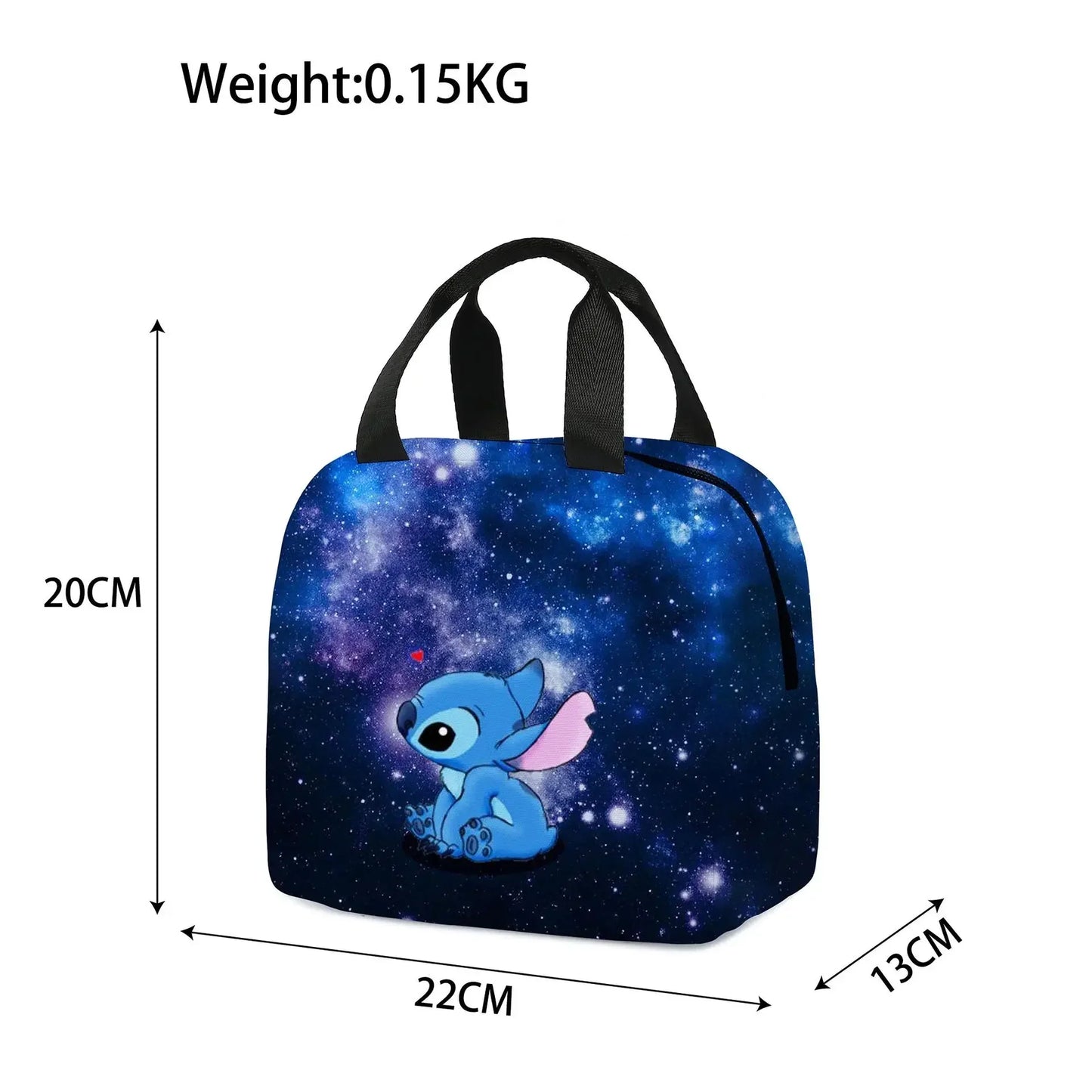 MINISO Stitch Children's Lunch Bag – Cartoon School Lunch Box Mochila, Perfect Gift for Kids