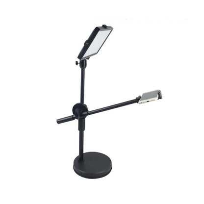 Overhead Tripod with Ring Light and Tabletop Stand, Mobile Phone Holder, Boom Arm for Nail Art and Photography