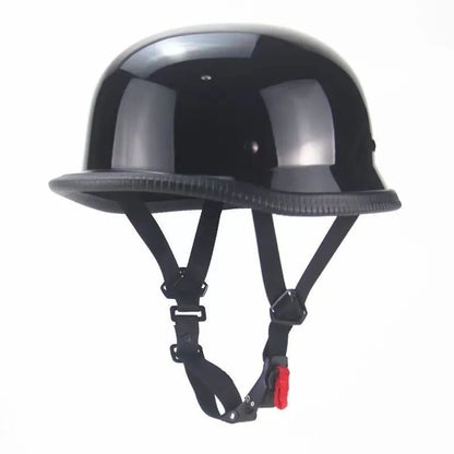 Vintage Motorcycle Cruiser Helmet – Retro Open Face Half Helmet, Germany Safety Helmet for Scooter & Motorcycle