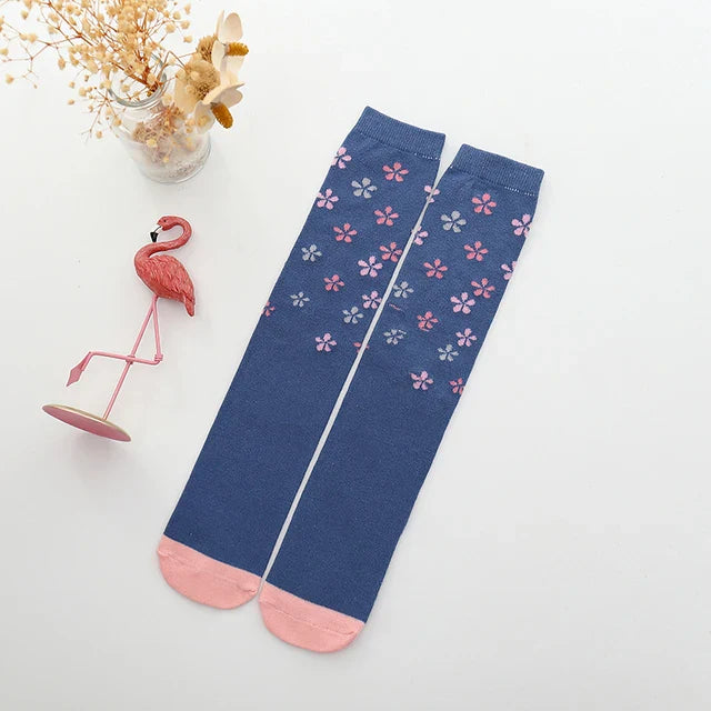 Cute Cartoon Animal Knee-High Socks for Babies & Kids – Warm Cotton Ankle & Over-Knee Socks for Girls