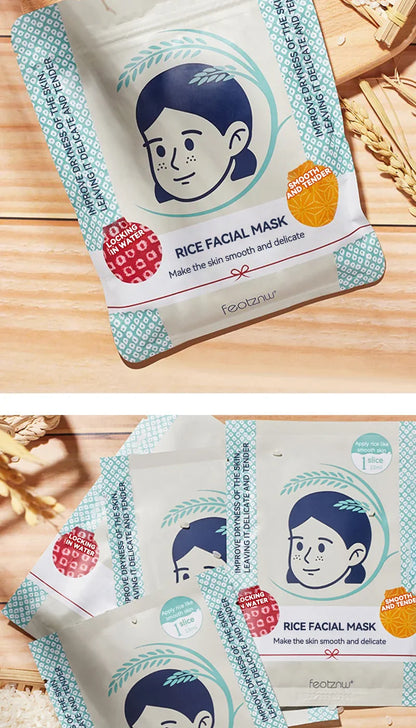 Fadinne Rice Face Mask – Hydrating, Moisturizing & Water-Locking Formula for Soft, Supple Skin