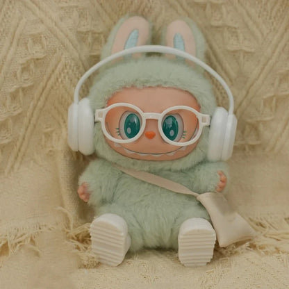 DIY Accessories for Labubu V1 V2 Shoes — Stylish Plastic Headphone Set & Plush Doll Decoration Gift (No Lenses)