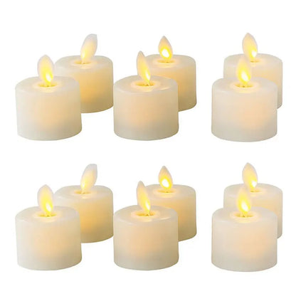 Flameless LED Candles with Moving Wick - 4 or 6 Set with Remote Control for Weddings, Christmas, Church - Realistic Electronic Candle