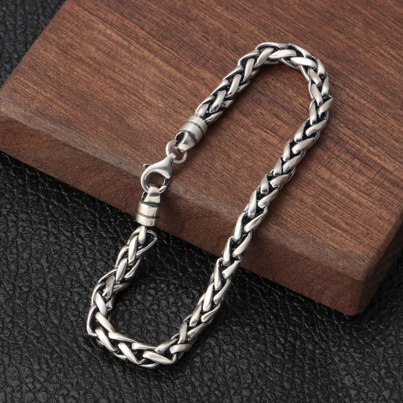 Ethnic Wind Dragon Bracelet – Vintage Silver Plated Cuff Bangle, Motorcycle Riding Charm Jewelry Gift for Men