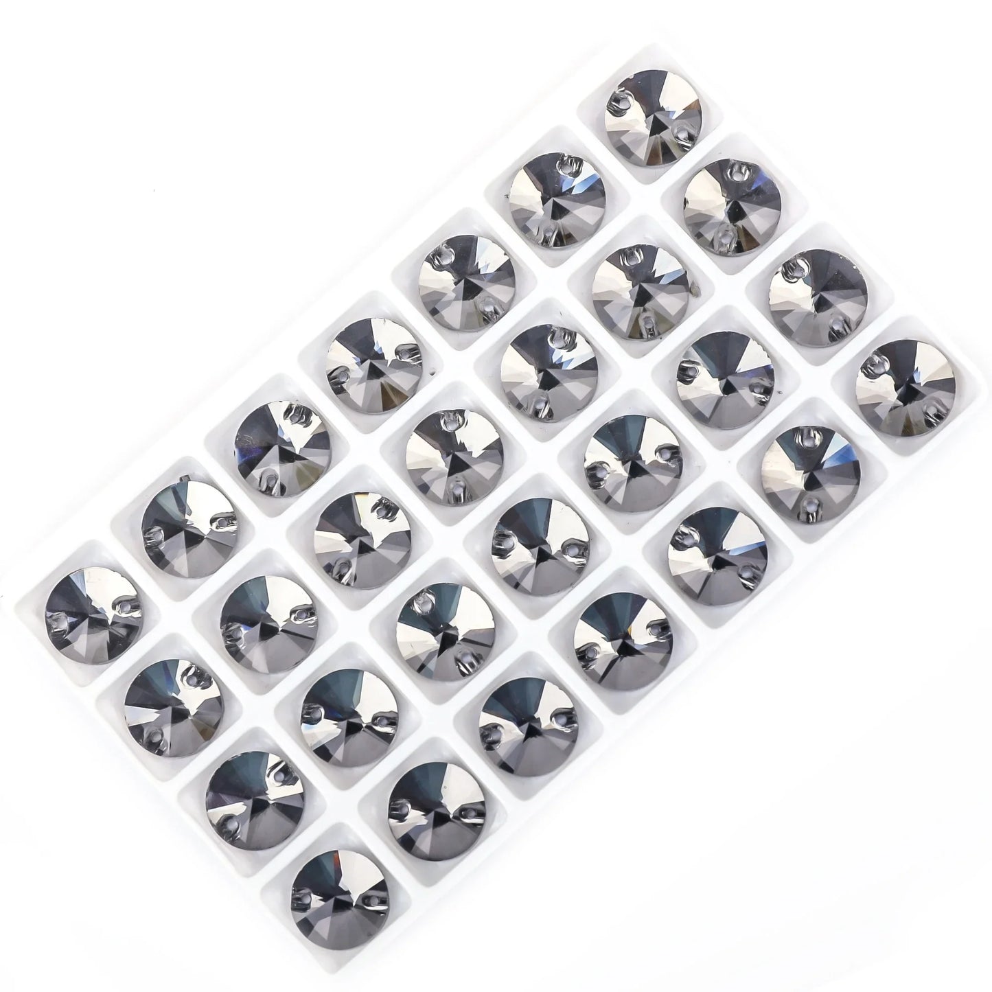 Crystal Rhinestone Flatback Beads - AB Round Shell Gems for DIY Crafts, Clothing & Wedding Decoration