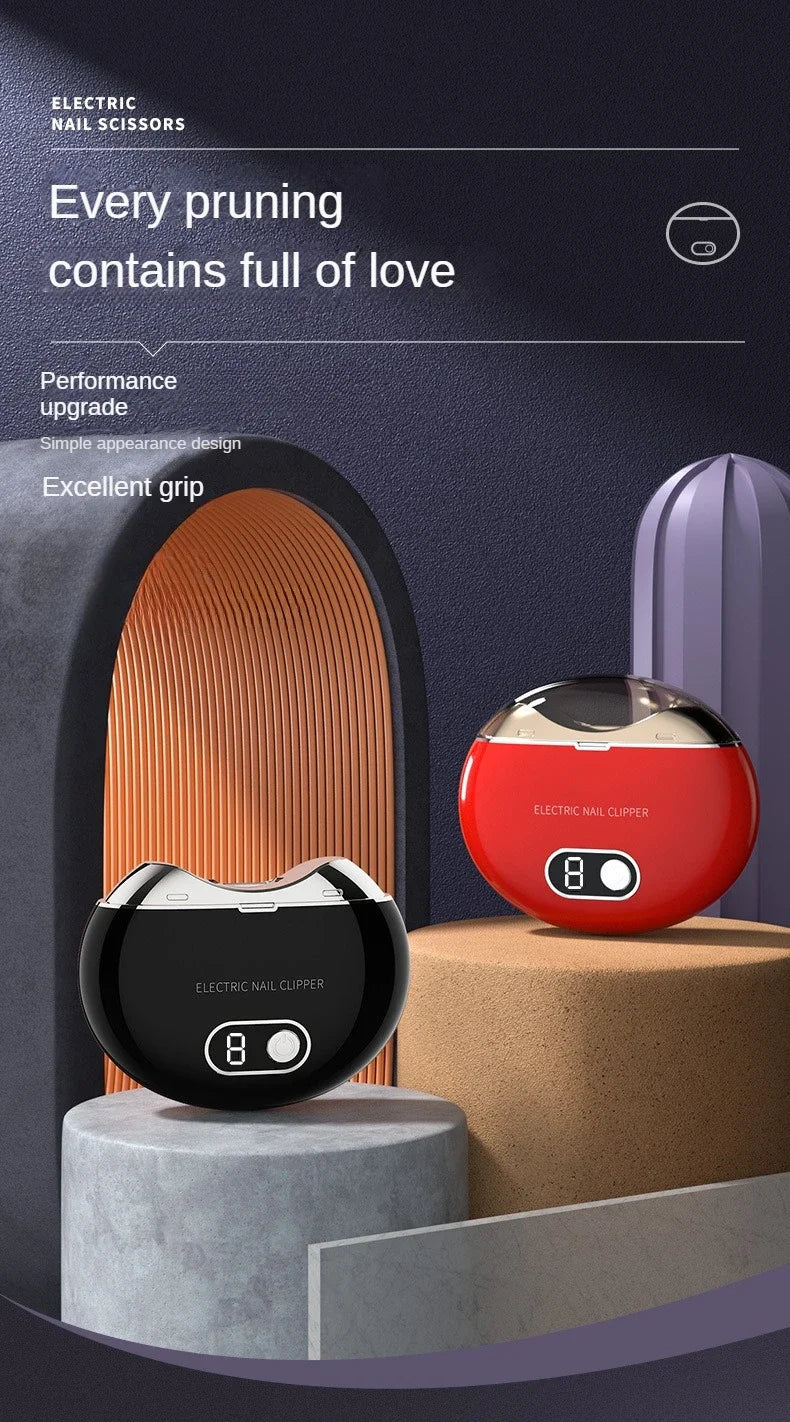 Electric Nail Clipper & Grinder – Rechargeable 3-Speed Nail Cutter, Low Noise, Safe & Easy Operation for Adults, Kids, and Nursing Care
