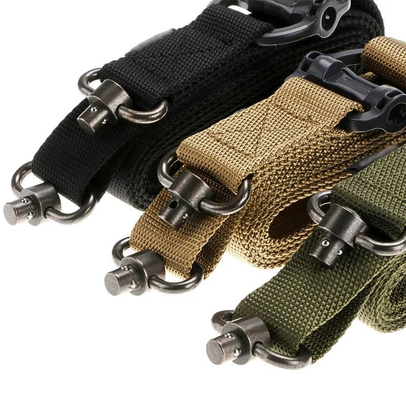Tactical Adjustable MS4 Rifle Sling — QD Metal Swivel, 2-Point & Single-Point Quick Release for Multi-Mission Use