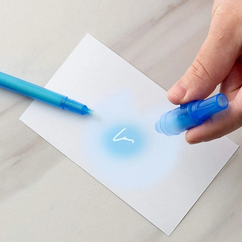 Invisible Ink Pen 12 PCS with UV Light - Spy Magic Marker for Secret Messages, Treasure Box Prizes, Kids Party Favors, Toys Gift