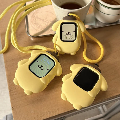 Cute Cartoon Apple Watch Case with Lanyard - Silicone Protective Cover for 49mm & Compatible Apple Watch Models