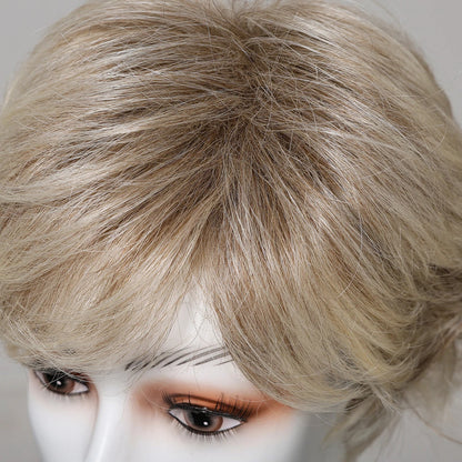 Platinum Blonde Short Pixie Cut Wig – 8 Inch Human Hair Wig with Bangs for Women, Soft Machine Made