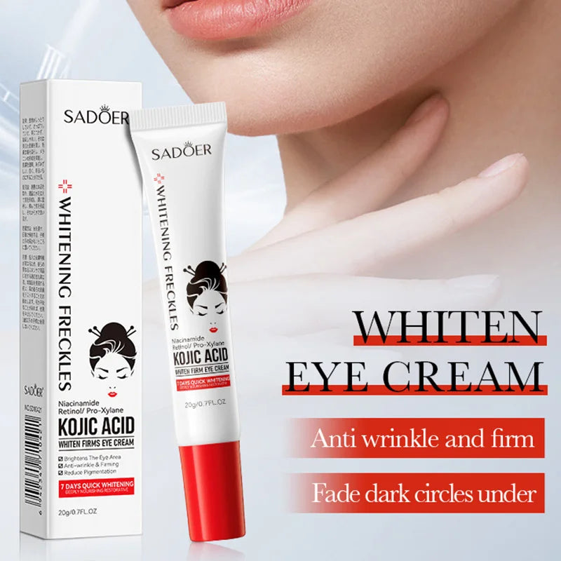 SADOER Kojic Acid Retinol Eye Cream – Anti-Dark Circles, Eye Bag Removal, Moisturizing & Firming Skincare