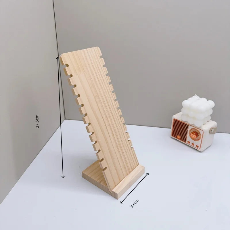 Creative Solid Wooden Necklace Display Frame – Pendant Support Jewelry Display Stand