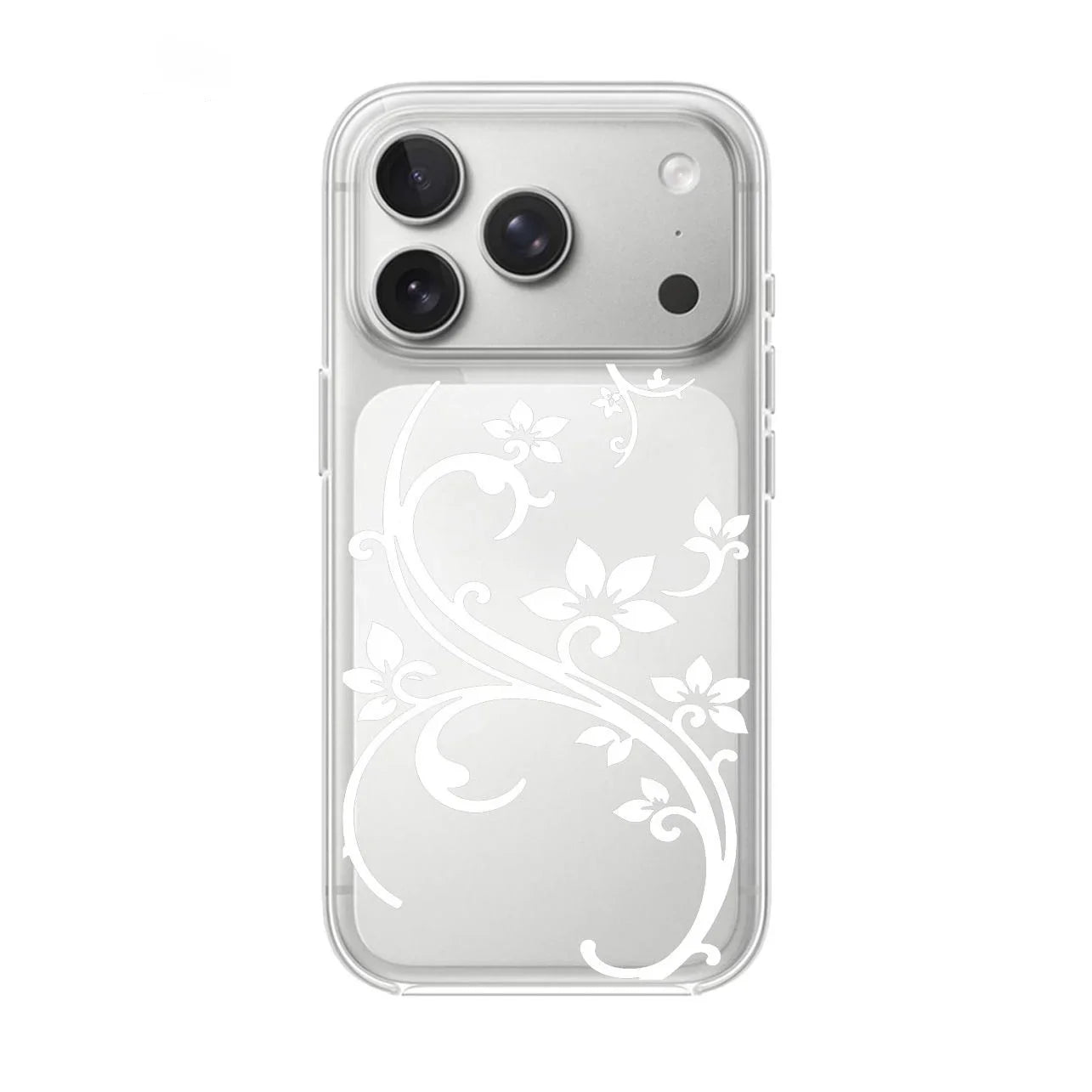 Art Flower Phone Case - Shockproof Transparent Cover for iPhone 17, 16, 15, 14 & More