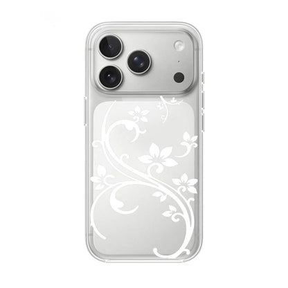 Art Flower Phone Case - Shockproof Transparent Cover for iPhone 17, 16, 15, 14 & More