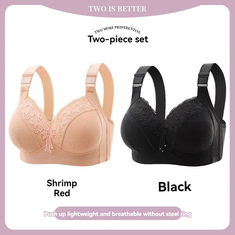 Women’s Lace Deep V Ultra-Thin Bralette – Sexy Sheer Lingerie Top Plus Size Comfortable Everyday Bra
